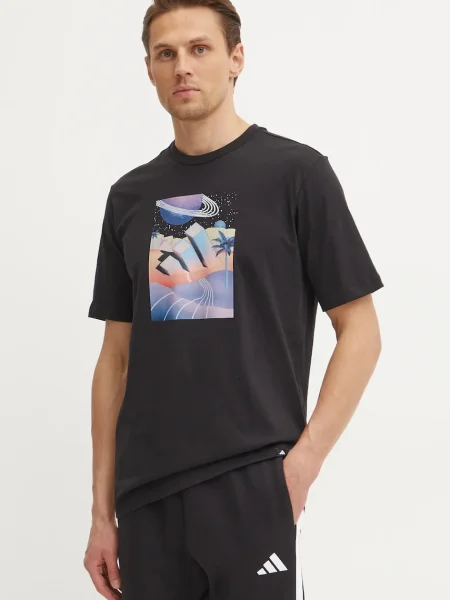 Тениска adidas M ALL DAY I TEE с принт черно