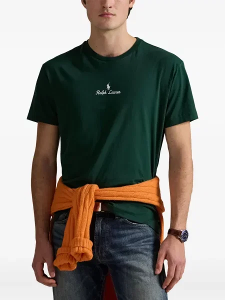 Ριγέ polo Polo Ralph Lauren με κουκούλα με αυτόγραφο λευκό