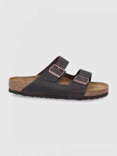 Usnjeni natikači Birkenstock Arizona rjava