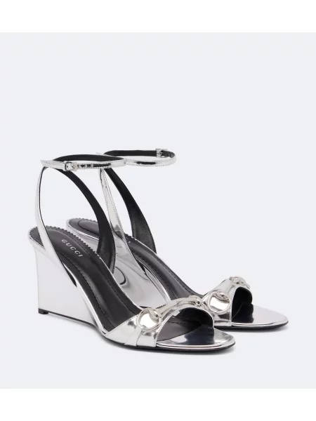 Sandale Gucci din piele cu pană