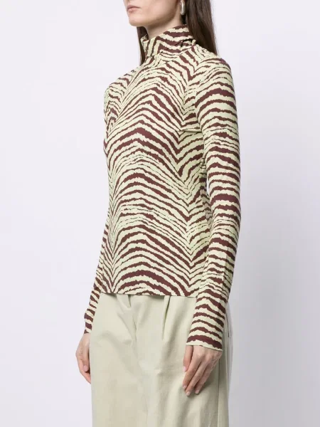 Top Proenza Schouler White Label z nadrukiem w tygrysie prążki biały