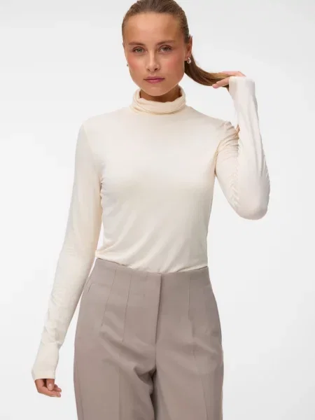 VERO MODA Tricou VMALBERTE fildeş