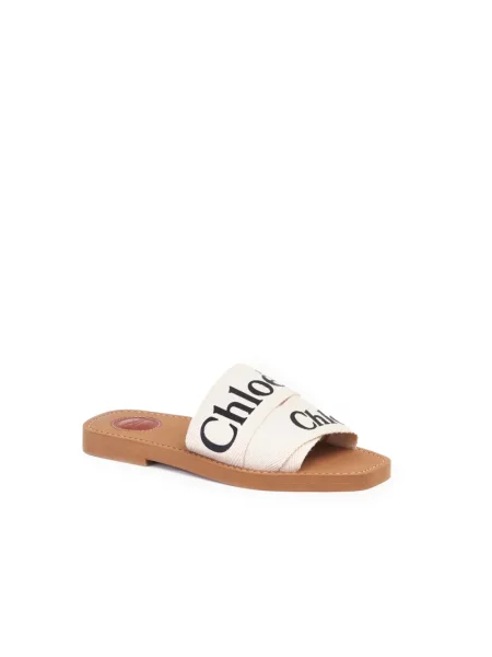 Klapki Chloe białe
