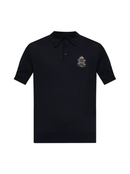 Koszulka polo Dolce And Gabbana z logo niebieska