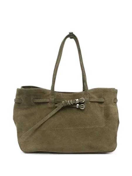 Geantă shopper Marge Sherwood din piele de căprioară verde