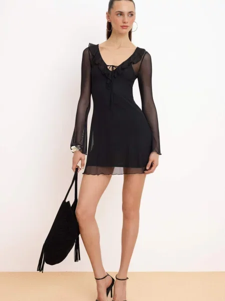 Trendyol Rochie de cocktail negru