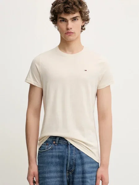Tommy Jeans tričko béžové