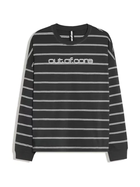 Bershka Tricou negru alb