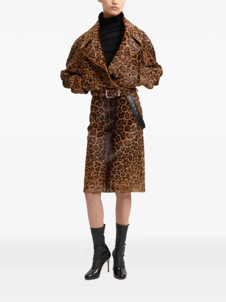 Geacă 16arlington cu imagine cu model leopard maro