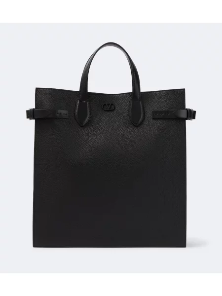 Geantă Valentino Garavani din piele negru