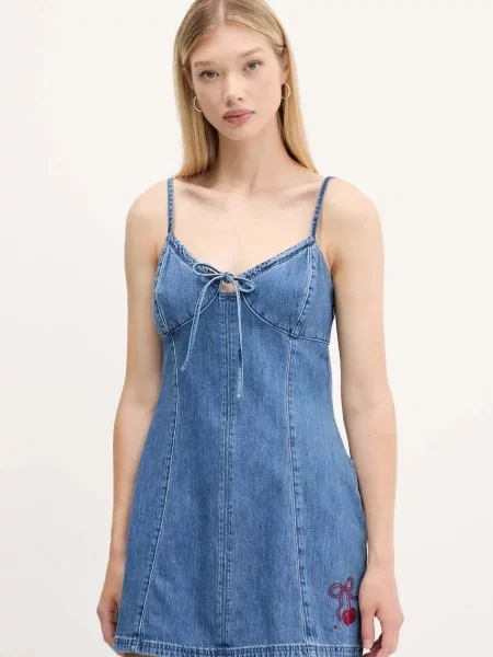 Jeans obleka Hollister Co. modra