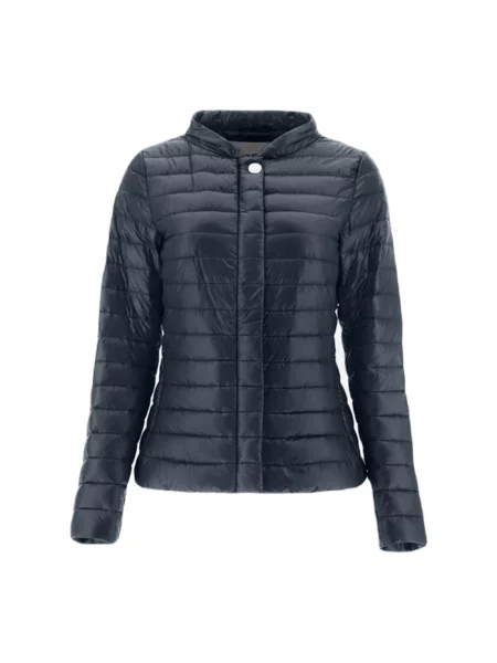 Lniana kurtka Herno niebieska