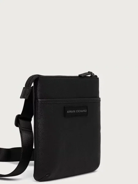 Armani Exchange Torbica za okrog pasu črna