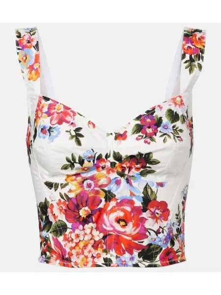 Top Dolce&gabbana cu model floral alb