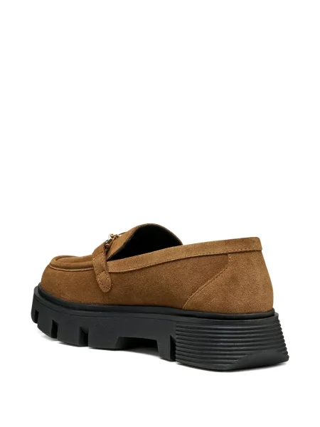 Pantofi loafer Geox cu cataramă maro