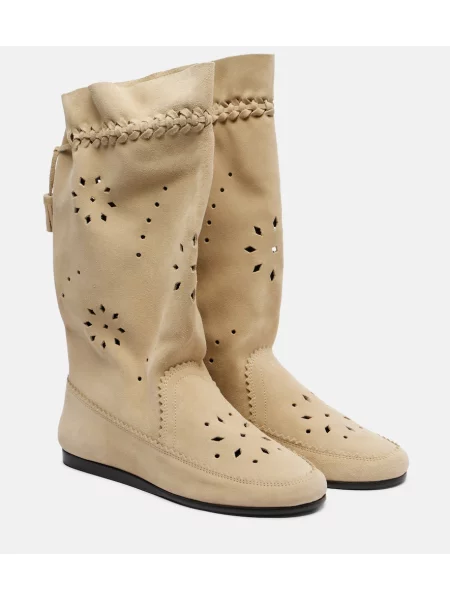 Botine Isabel Marant din piele de căprioară bej