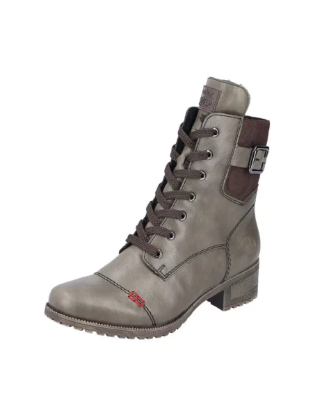 Buty do kostki Rieker skórzane brązowe