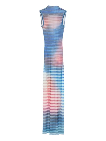 Rochie fără mâneci Jean Paul Gaultier fără mâneci cu dungi de costum albastru