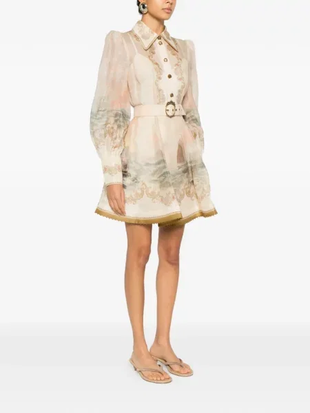 Rochie Zimmermann cu imagine cu cataramă de costum