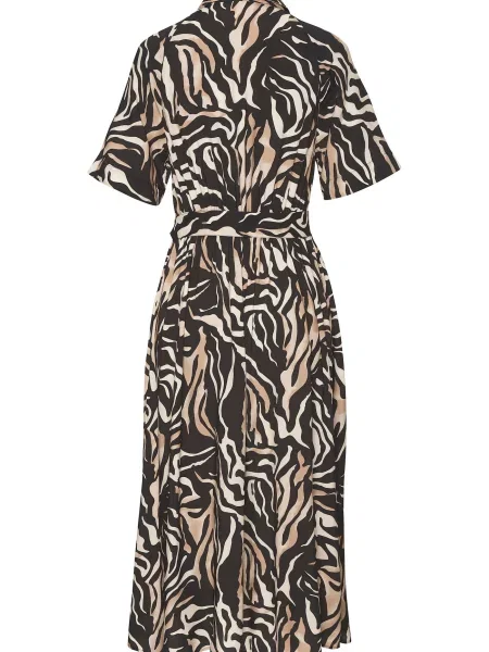 VIVANCE Rochie tip bluză bej / crem negru