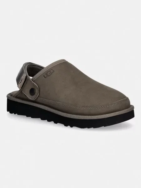 Natikači iz semiša UGG M Goldencoast Clog II Nubuck rjava
