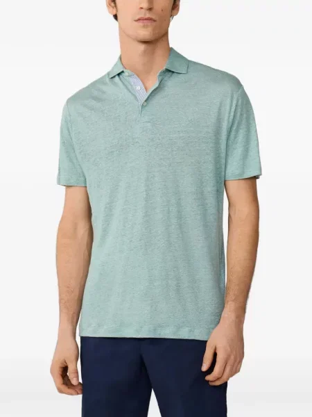 Tricou polo Hackett London cu broderie verde
