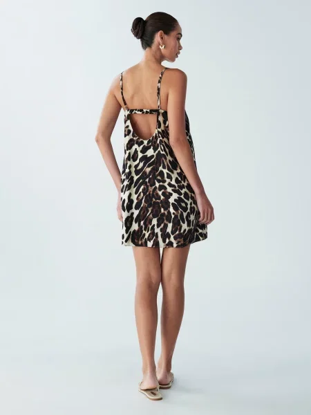 St MRLO Rochie TAMMIE bej / maro negru