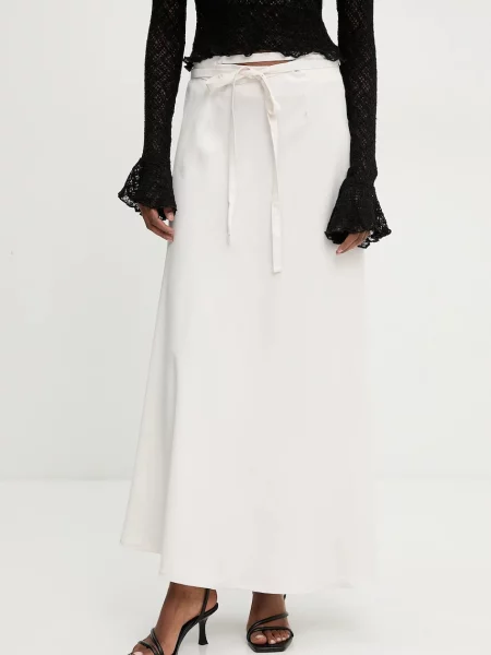 Fusta maxi Answear Lab alb