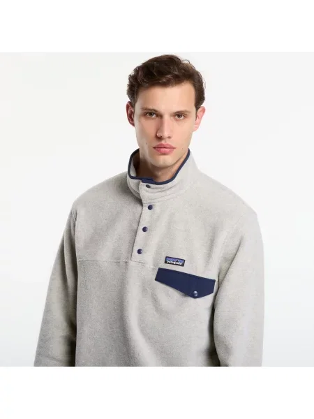 Суитшърт Patagonia M's LW Synch Snap-T P/O Oatmeal Heather/ New Navy L военноморски сили