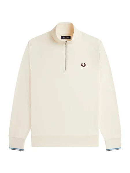 Hanorac cu fermoar Fred Perry bej