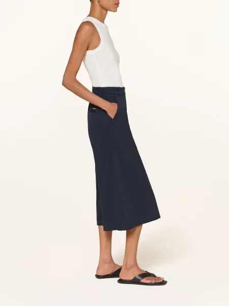 Spodnie culotte z mieszanki bawełny w kroju regular fit model MELLI' Brax granatowe