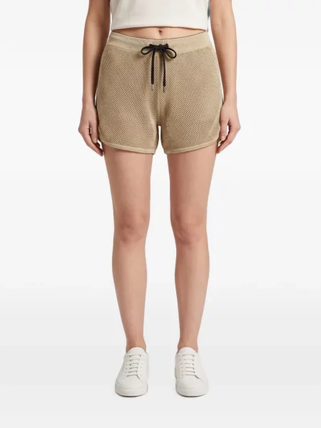 Pantaloni scurți Brunello Cucinelli plasă cu cordon