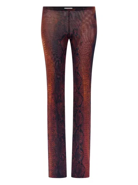 Pantaloni Jean Paul Gaultier plasă maro