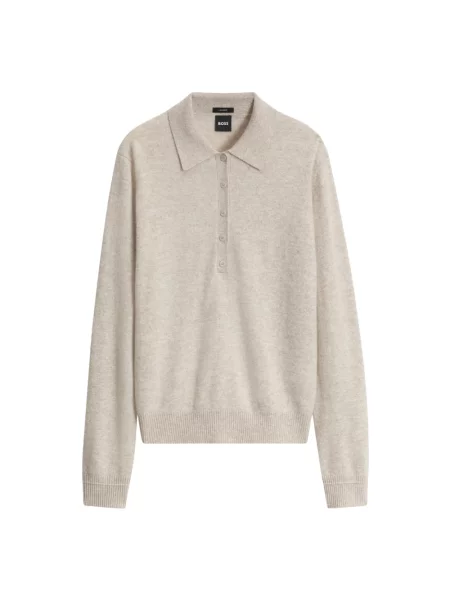 Sweter Boss z kaszmiru biały