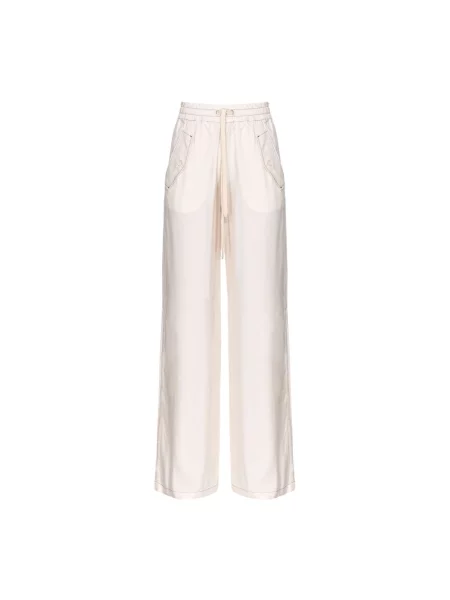 Spodnie Pinko z twillu różowe