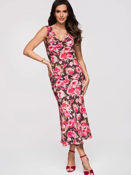 Rochie midi Edoti maro