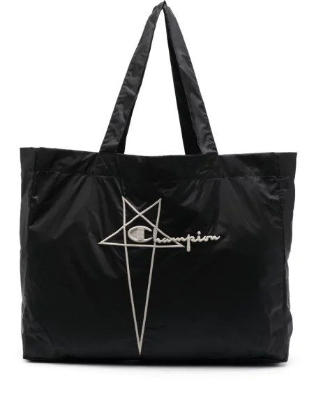 Geantă Rick Owens X Champion cu broderie negru