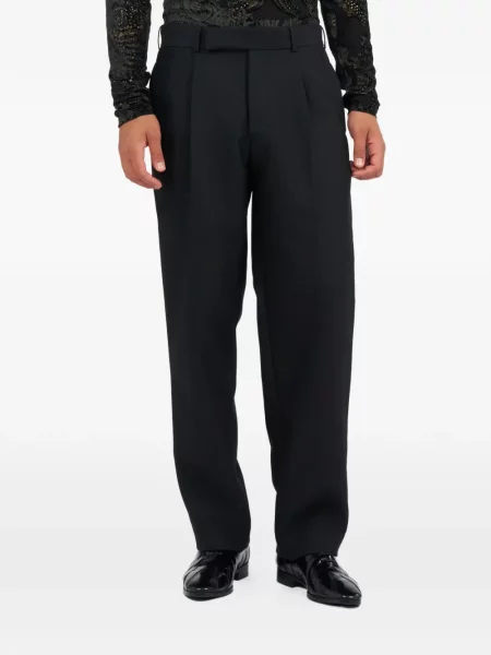 Pantaloni Roberto Cavalli plisate negru