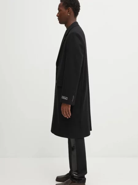 Palton Lacoste de lână negru
