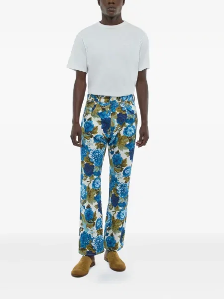 Pantaloni Fursac din țesătură twill albastru