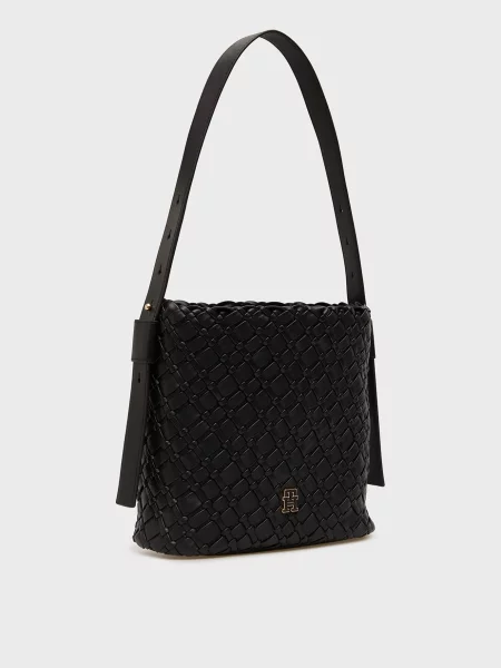 Плетена сумка Tommy Hilfiger чорна