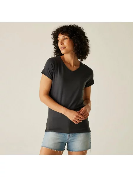 Koszulka v-neck Regatta Elkie szara