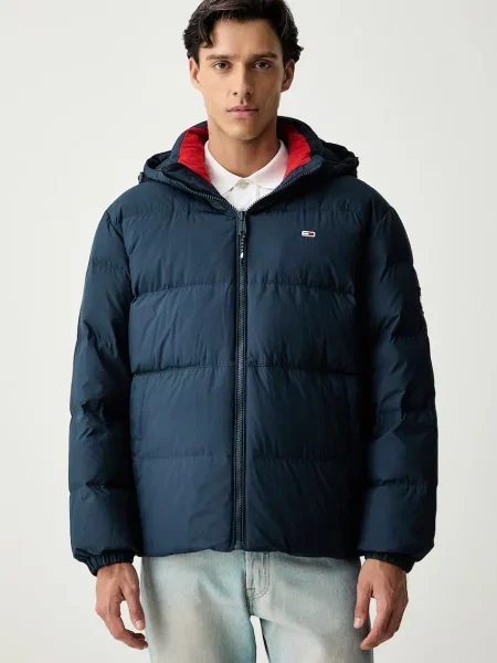 Tommy Jeans πουπουλένιο μπουφάν ανδρικό μπλε