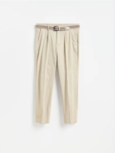 Cu centură pantaloni Reserved bej