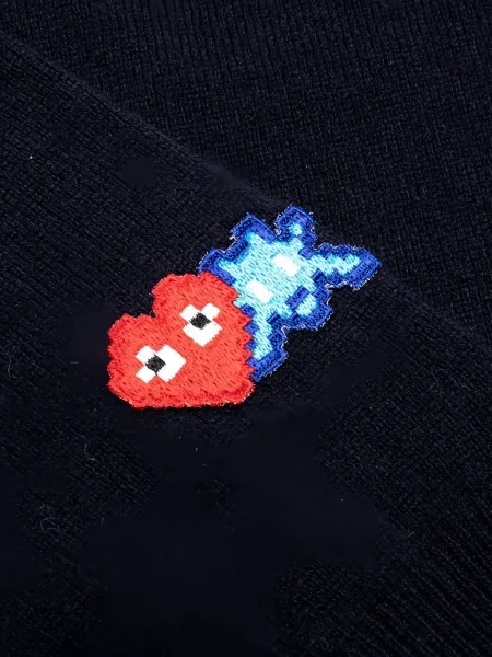 Cardigan Comme Des Garcons Play cu motiv cu inimi albastru