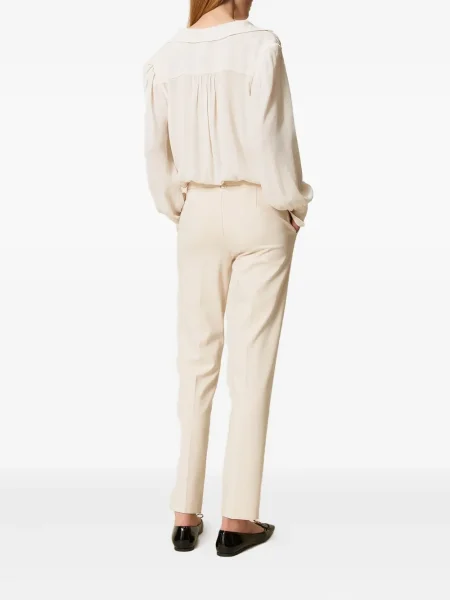 Pantaloni Twinset alb