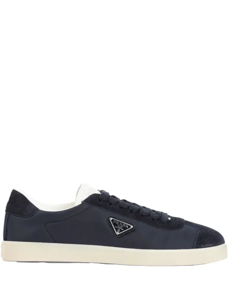 Sneakerși Prada din piele de căprioară albastru