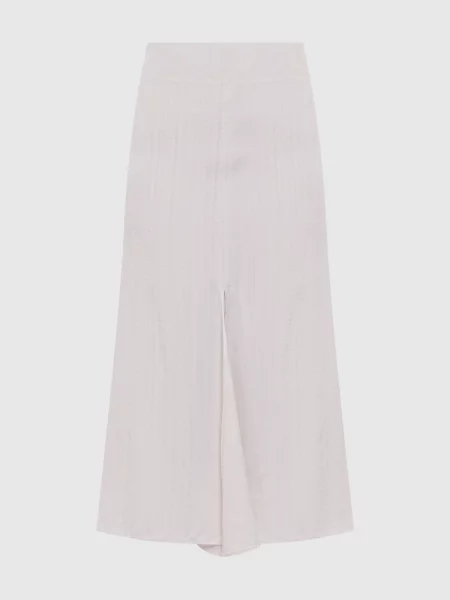 Спідниця міді з розрізами Solotre бежева