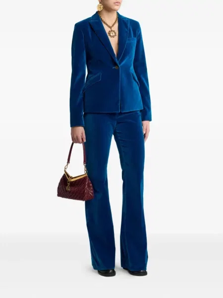 Pantaloni Etro de catifea albastru