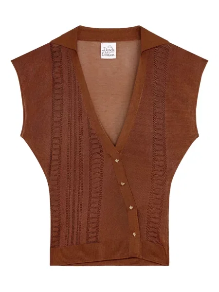 Top Donde Esteban transparente maro